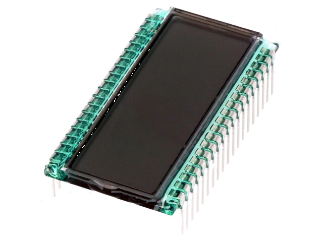 Display: LCD; 7-segment; STN Positive; A.cijfers: 4; 38x20,3x1,1mm Display: LCD; 7-segment; STN Positive; A.cijfers: 4; 38x20,3x1,1mm